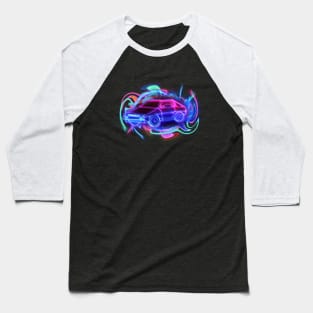 Neon DeLorean Baseball T-Shirt